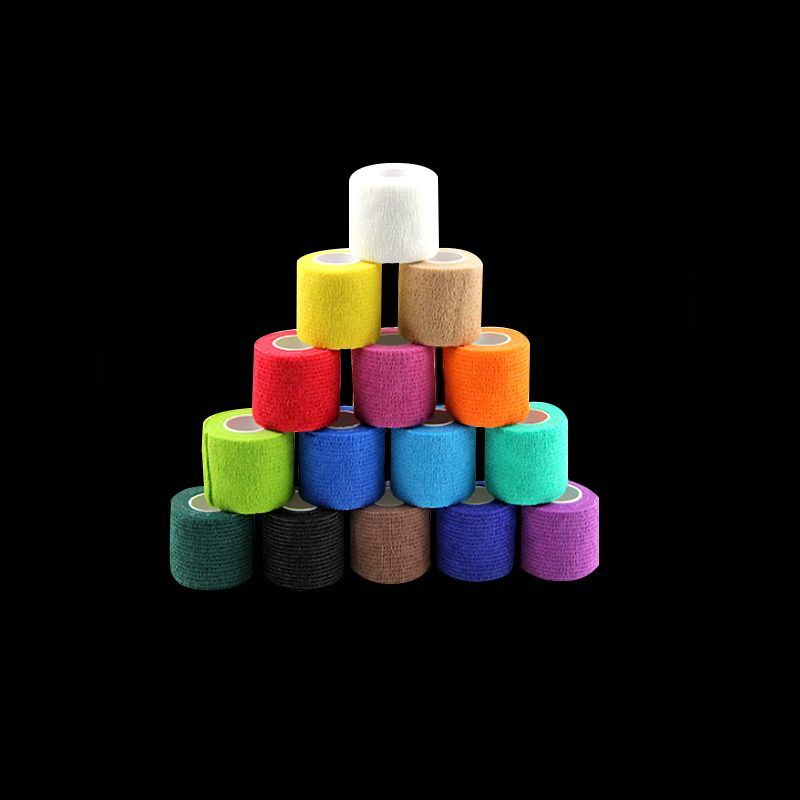 伸縮テープ 自着性 スポーツ 5cm 4.5m 手首 指 固定 安定 関節 サポートテープ ハンディカット 巻き直..