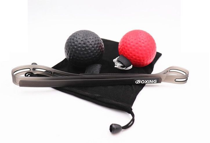 パンチングボール ボクシング トレーニング ヘッドバンド 動体視力 反射神経 エクササイズ 練習 収納袋..