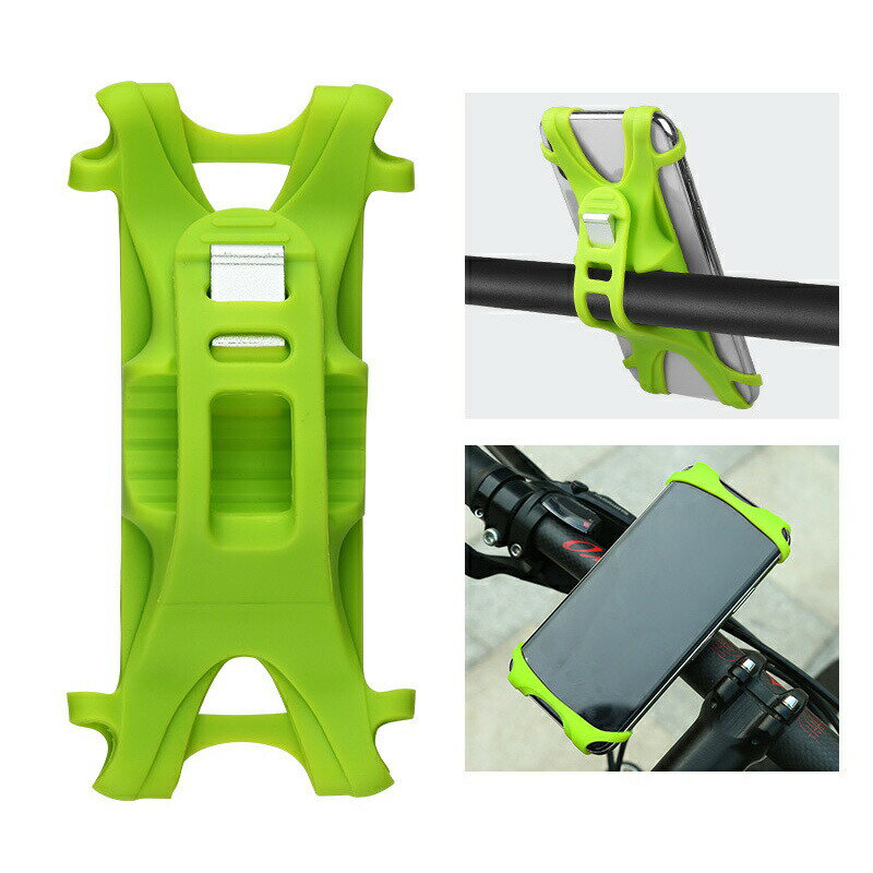 スマホホルダー 自転車用 マウンテンバイク ロードバイク シリコン ハンドル装着 落下防止 工具不要 ス..