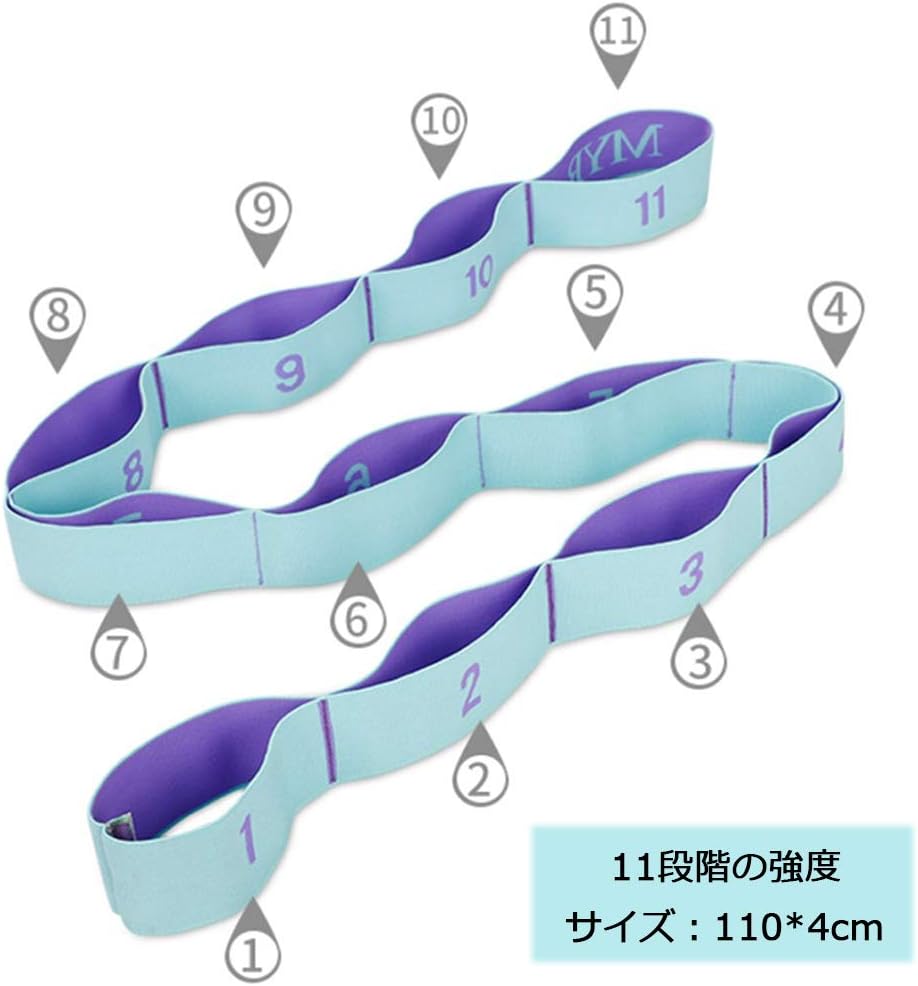 ストレッチバンド 11段階 調整可能 バレエ エクササイズ トレーニング ストレッチバンド バレリーナの..