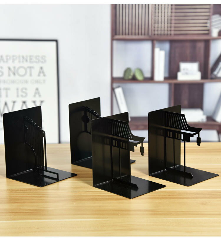 ペア ブックエンド 本 本棚 中国風 本棚 本 オーガナイザー 古代 建物 本 スタンド 本 収納 ラック