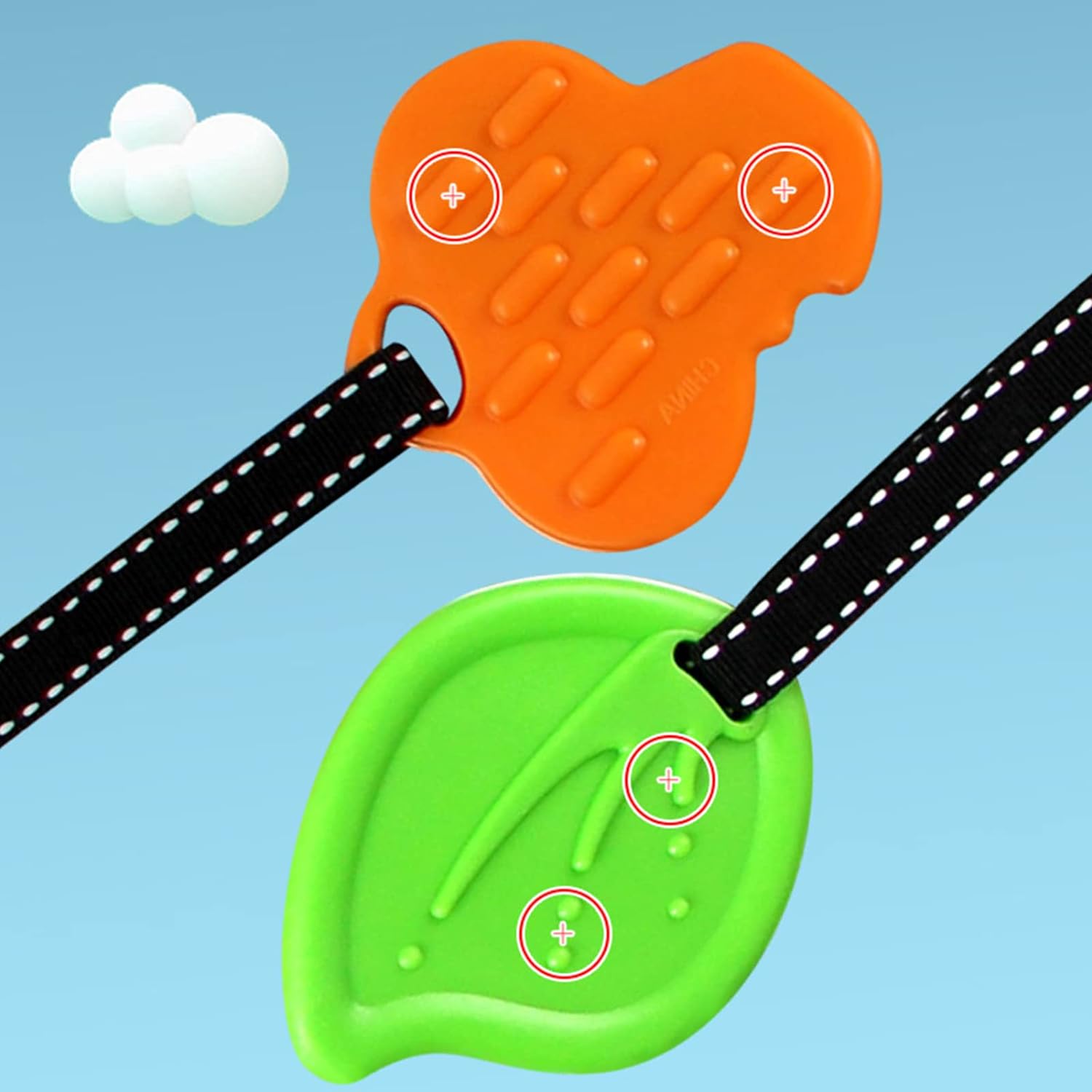 おなかタイムミラー - おしゃぶり付き折り畳み布本,ハイコントラスト白黒おもちゃ おもちゃクロール発達新生児幼児感覚おもちゃ 3