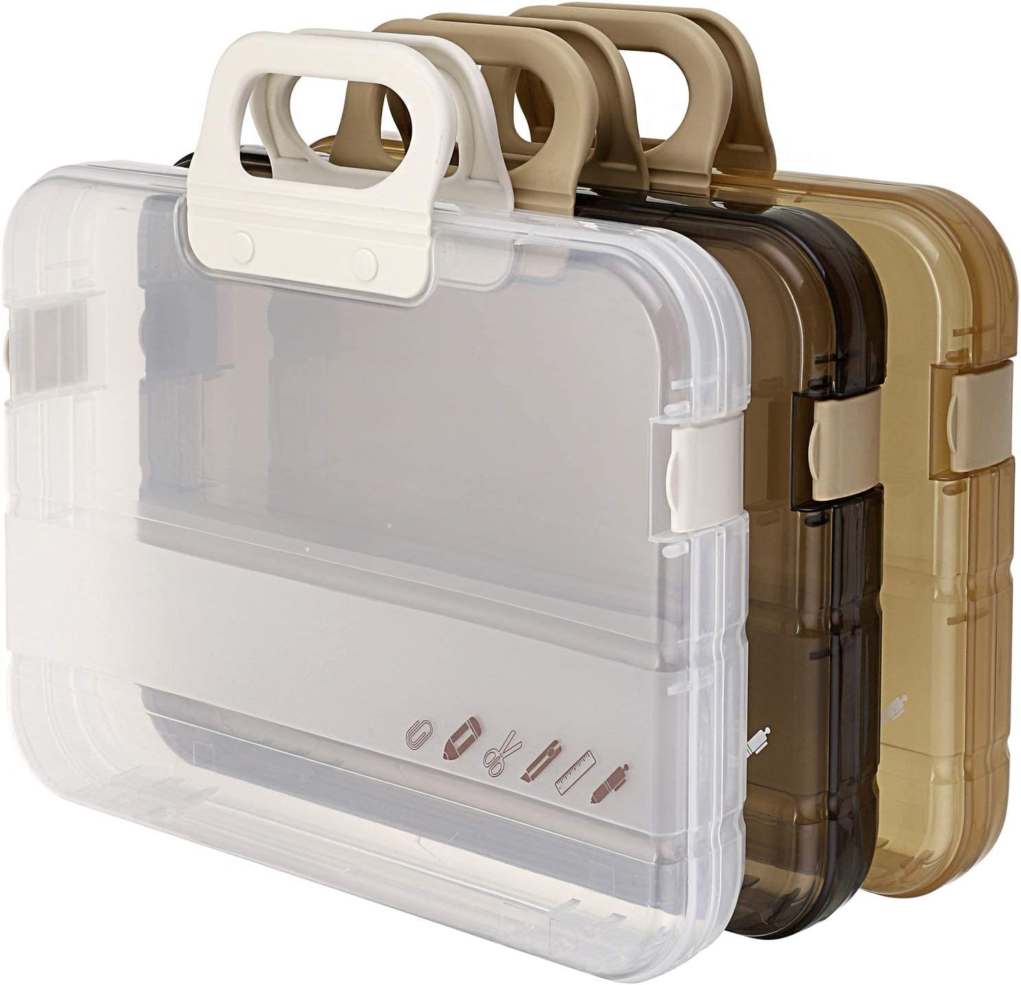 クリアファイル A ポケットリフィール 書類ケース プラスチック a 透明 ファイルケース 取っ手付き 持..