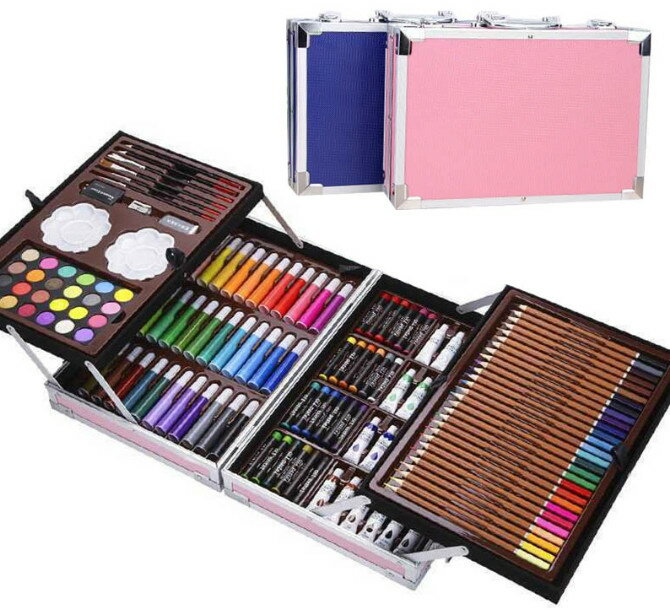 アートセット 145セット 鉛筆 筆記具 文房具 文具 ぬり絵 子供/大人の塗り絵用、文具、お絵描き、ギフ..