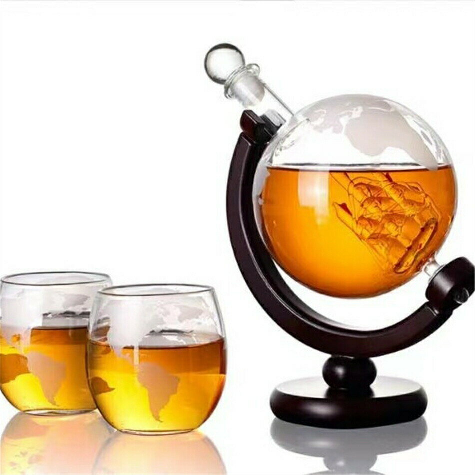 酒器セット徳利・おちょこセット 地球儀 冷酒器 とっくり ガラス 日本酒 グラス おしゃれ ガラス 冷や..
