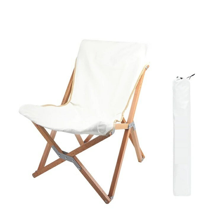 コットン ウッド バタフライ ローチェア　Mサイズ　収納ケース付き　ガーデンチェア　TAKEチェア　キャ..