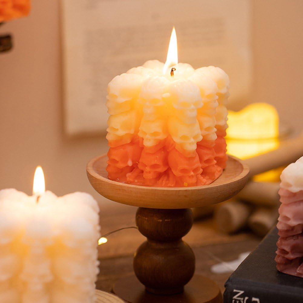 ハロウィンシリコンモールド スカル パンプキン キャンドルモールド シリコンモールド 手作り アロマセ..