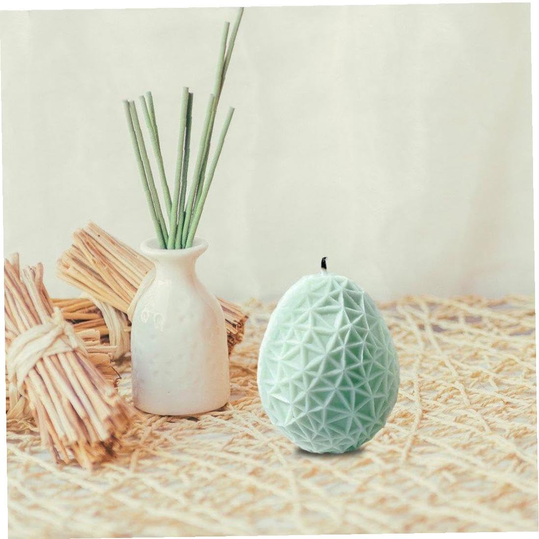 3 イースターエッグ キャンドル型 イースター シリコン型 フォンダン ケーキ アロマセラピー キャンドル チョコレート ソープ キャンディ クラフト 樹脂型 1