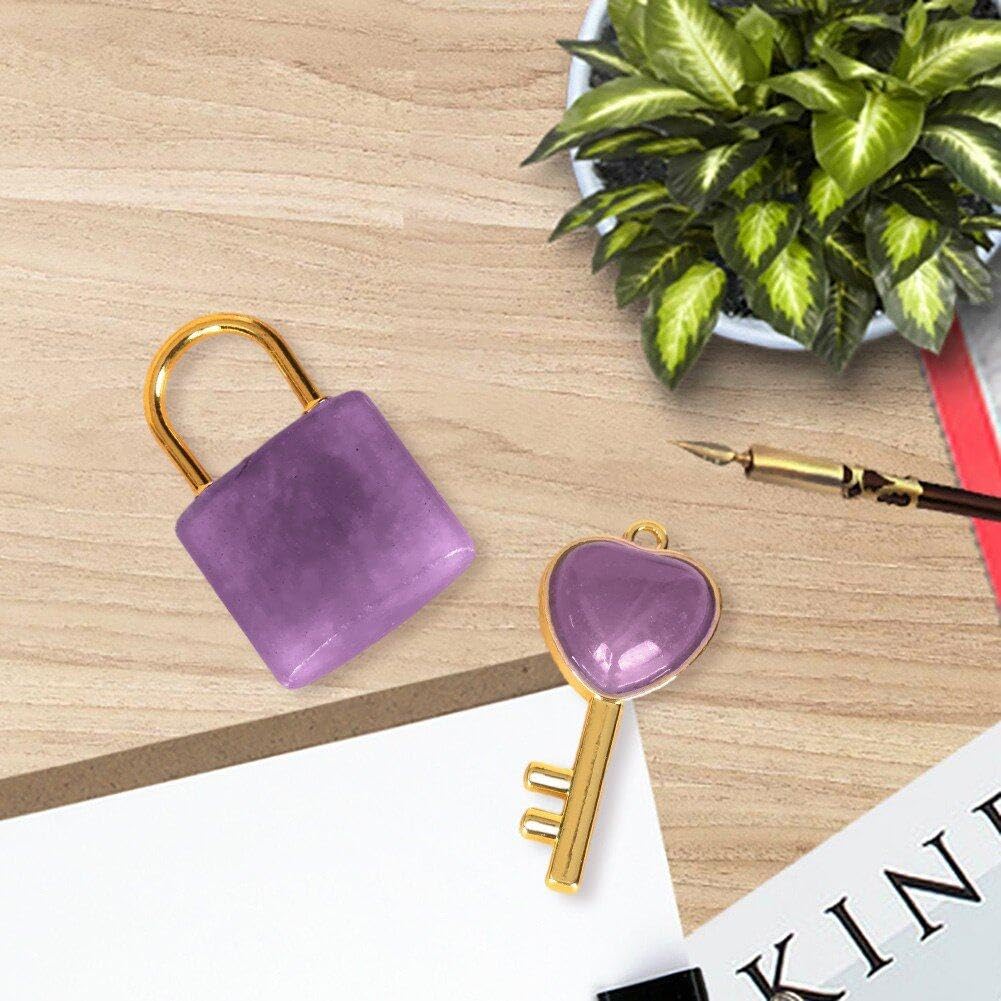 [] カップルロック おしゃれ ハート型 鍵 セット クリエイティブ キー ピース 天然 クリスタル ネック..