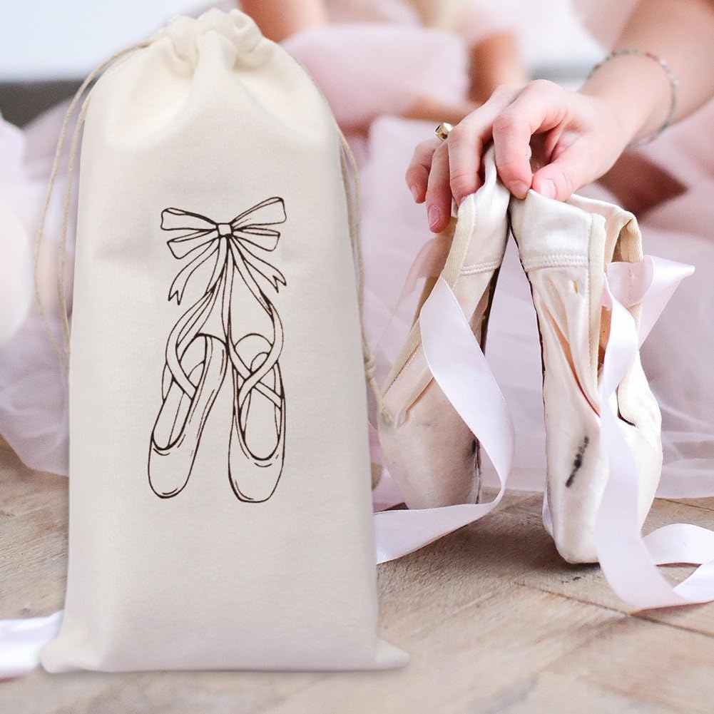 トウシューズバッグ ダンスシューズバッグ 巾着バッグ バレエシューズバッグ ダンスシューズ収納袋 ポ..