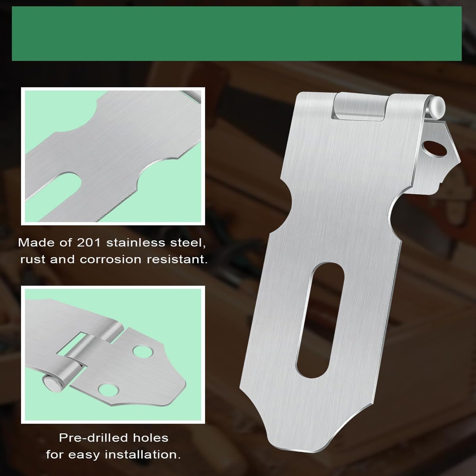 10パックステンレススチールスモールセキュリティラッチペットドア用の簡単な設置キャビネット