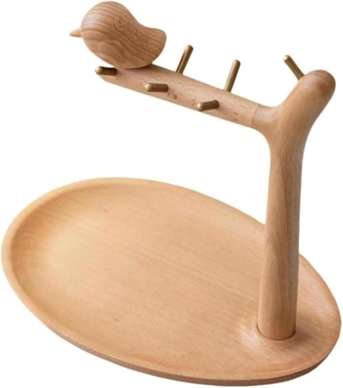 キーホルダー 玄関キーホルダー 木製キートレイ かわいいキーフック キーホルダー アクセサリートレイ ..