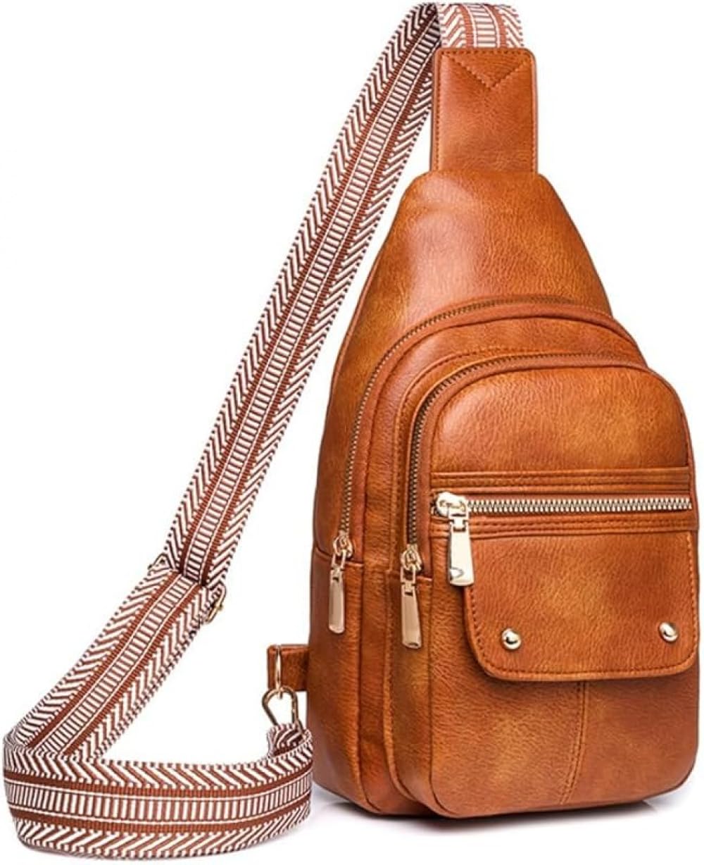 【】 本革クロスボディバッグ｜軽量で大容量の防水設計｜ウエスト＆チェスト兼用で多用途に対応｜登山..