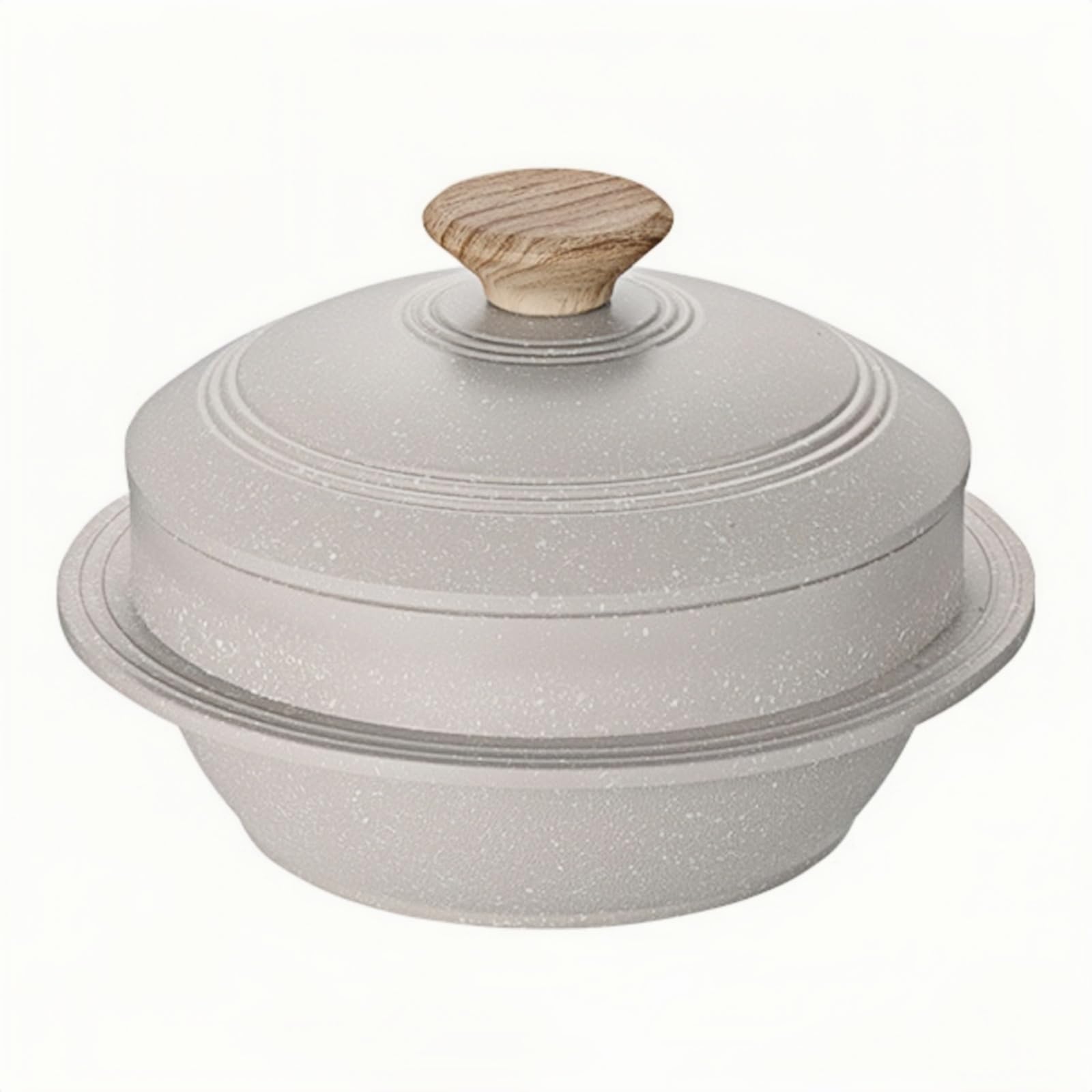 鍋土鍋 18cm 蓋付き IH&amp;ガス火対応 ごはん鍋 石焼きビビンバ 器 チゲ鍋 浅型陶器鍋 炊飯器 スープ..