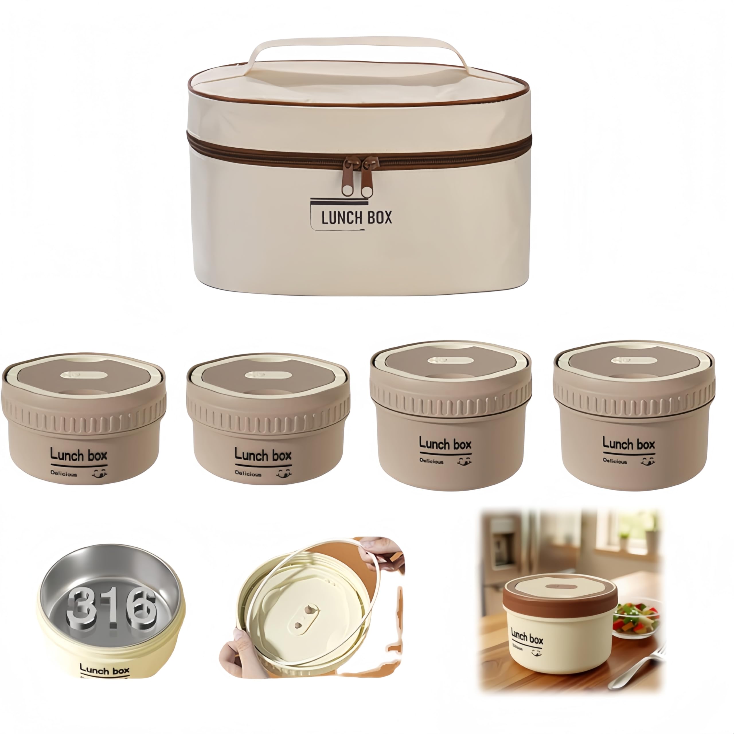 3個 お弁当箱 ランチジャー 保温 保冷 大容量 ランチジャー 茶碗 断熱弁当箱セット ステンレス ランチ..