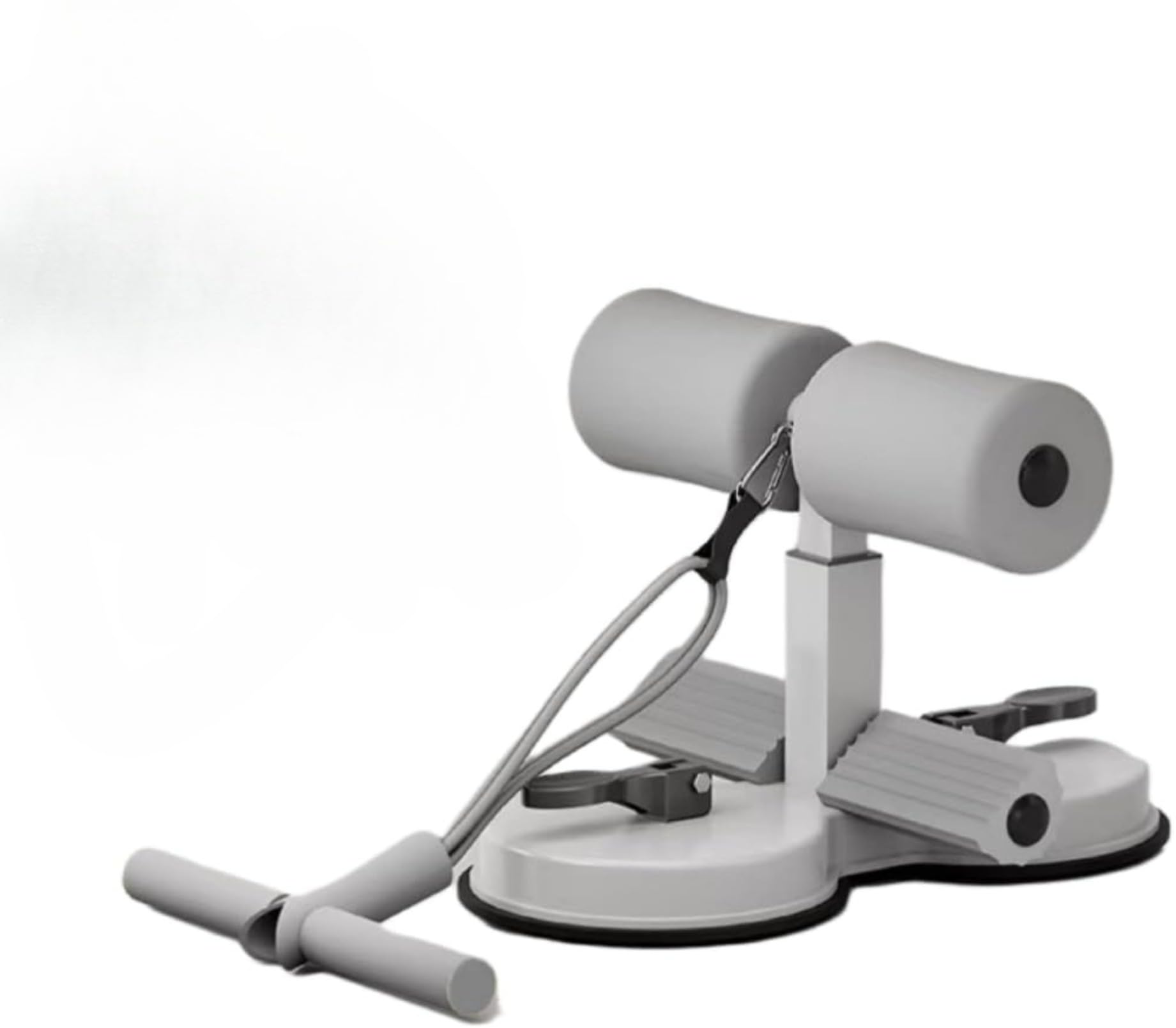 アップバー 腹筋 腹部フィットネス機器、ポータブル腹筋補助器具足固定 ダブル吸盤とプルロープスタビ..