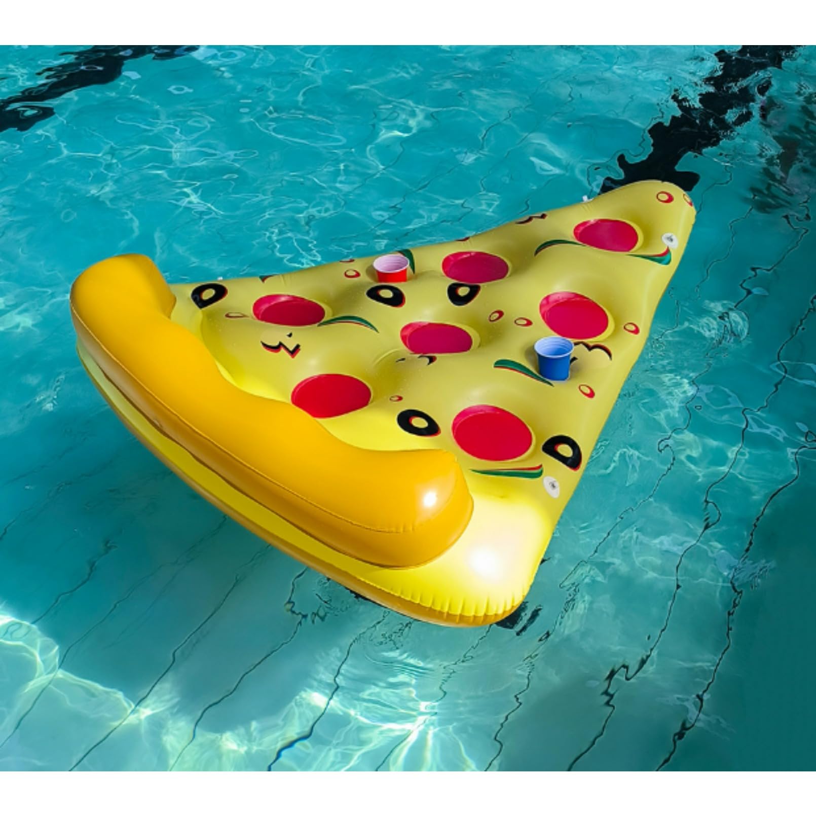 ピザ型空気入りフロート-大人の水上リクライニングチェア（180 x 150 cm）夏のプール/ビーチレジャー-ポータブルPVC空気入りソファ [並行輸入品]