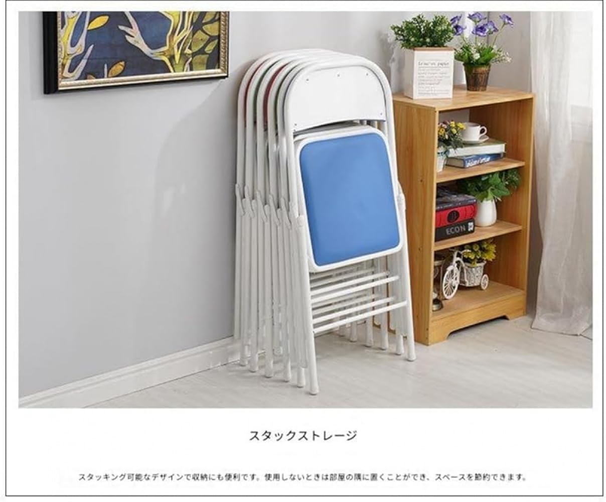 パイプ椅子 折りたたみチェア ミーティングチェア 会議椅子 背もたれ 折り畳み おしゃれ 軽量 取っ手付..