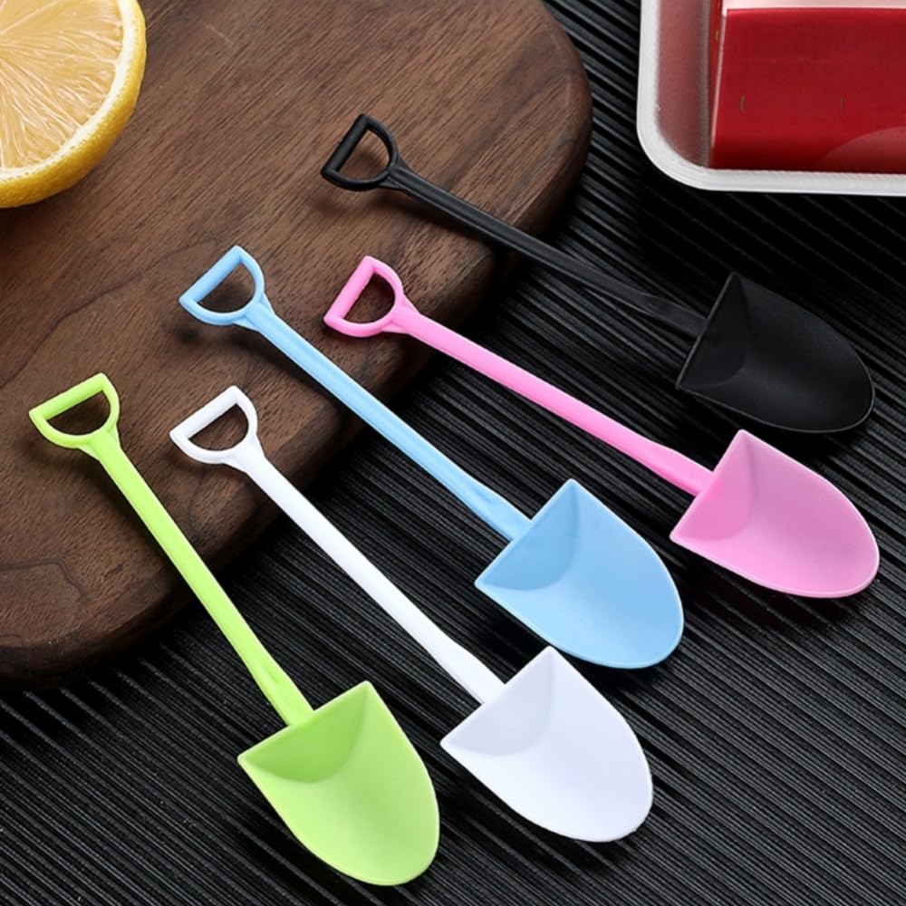 使い捨てスプーン カラースプーン ファッション 元気 カラフル プラスチックスプーン アイスクリーム ..