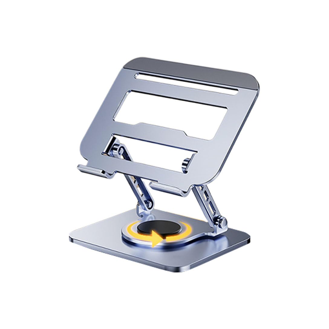 ノートパソコンスタンド 放熱対策 角度調整可能 360°回転 パソコンスタンド 安定性 滑り止め付き タブ..