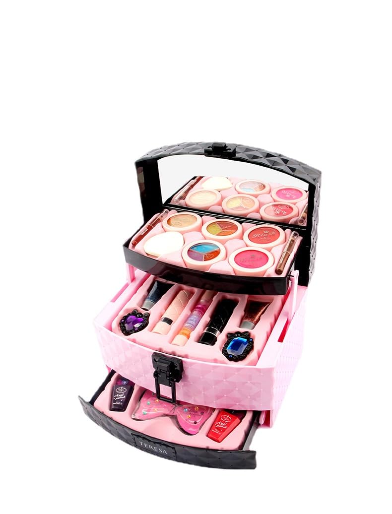 子供用化粧品女の子メイクアップセットリジーリトルプリンセススーツケース誕生日プレゼント