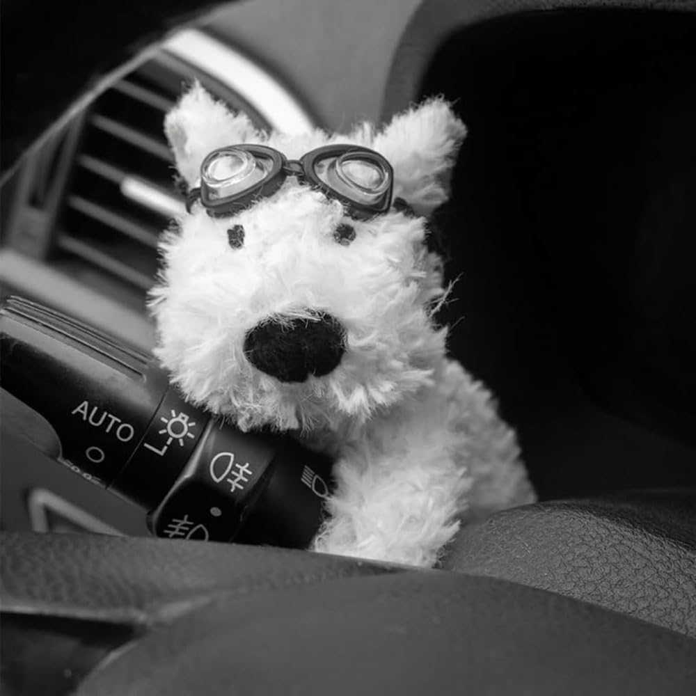 ワイパー ウインカーレバー シフトノブ 装飾ぬいぐるみ かわいい犬 コラムシフト 装飾品 ペンダント 同..