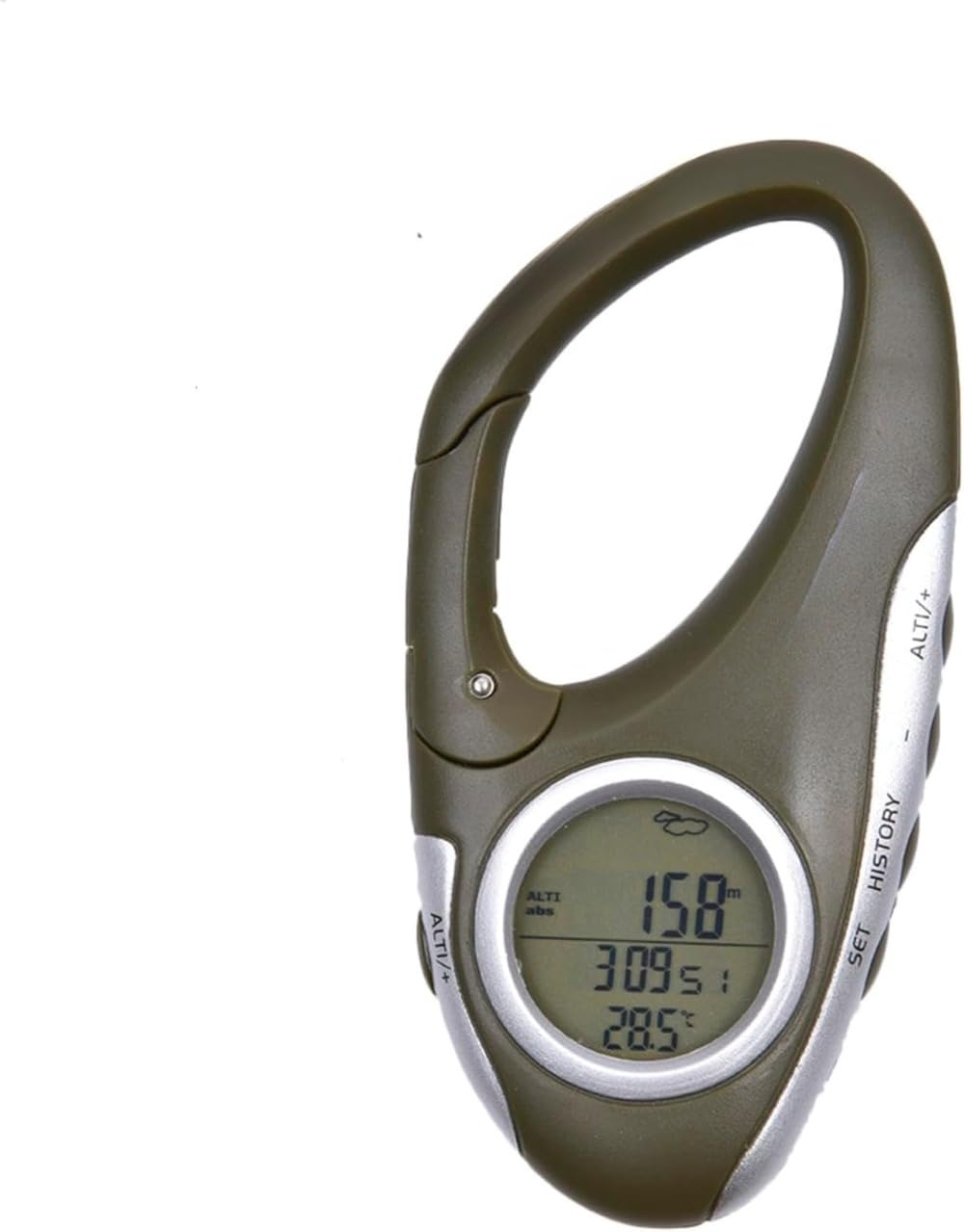 ハイキング高度計 多機能デジタル高度計 気圧計付き | アクセサリー 高度計カラビナ 大人用 アウトドア..