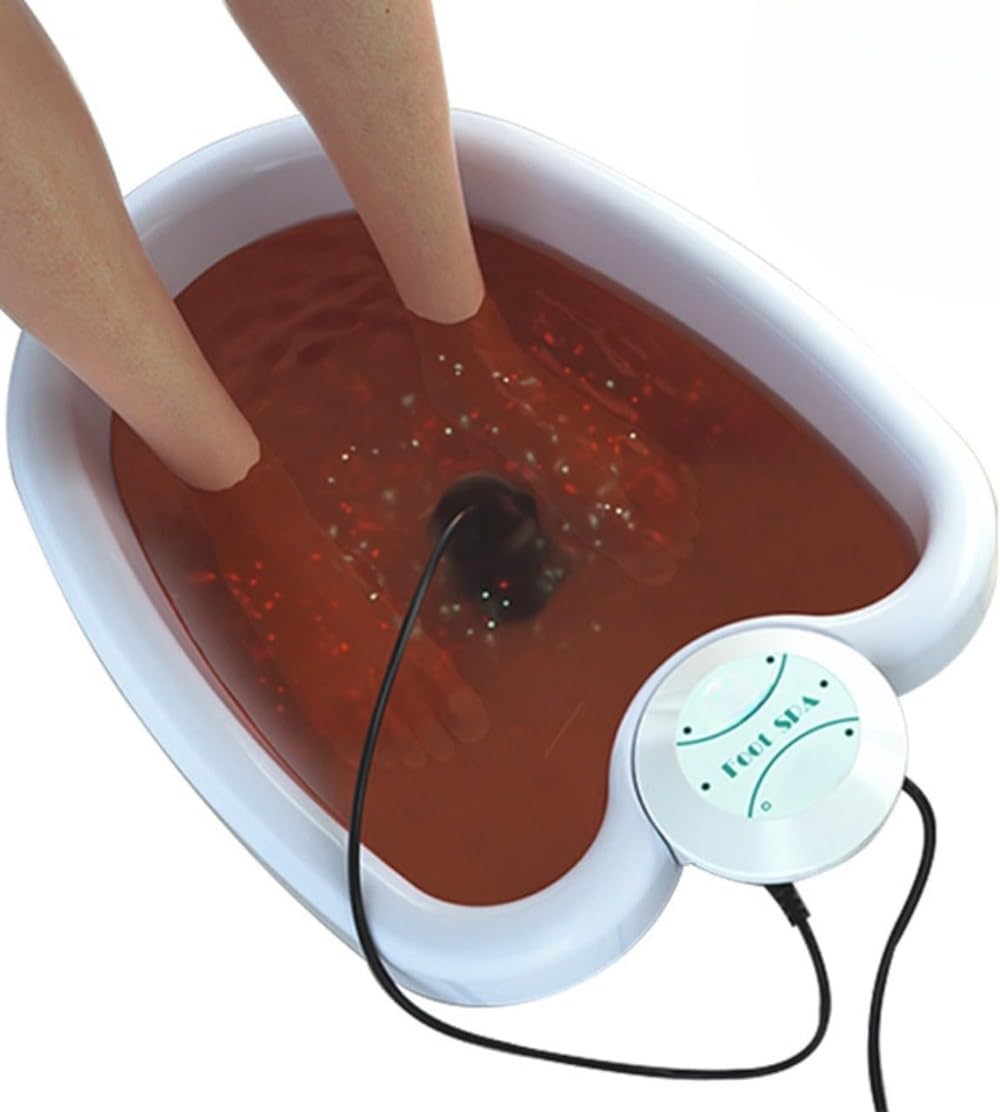 イオンデトックスフットバス ポータブルフットスパ アレイ付き スイッチ操作 簡単使用 省スペース 自宅..
