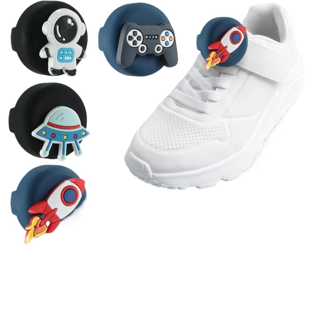 シューズホルダー対応 子供用 防水デザイン かわいい漫画 キッズ エアタグホルダー 隠しシリコン ケース 子供用靴ひも ストラップ用 (D) [並行輸入品]