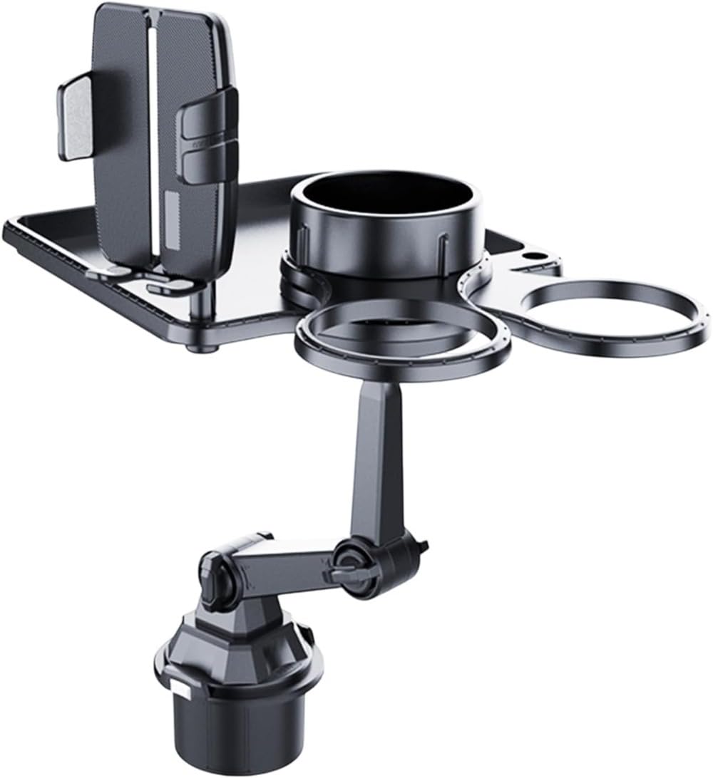 カーカップホルダーエキスパンダートレイ - 調整可能な車両ドリンクホルダーアダプター、スナック、コ..