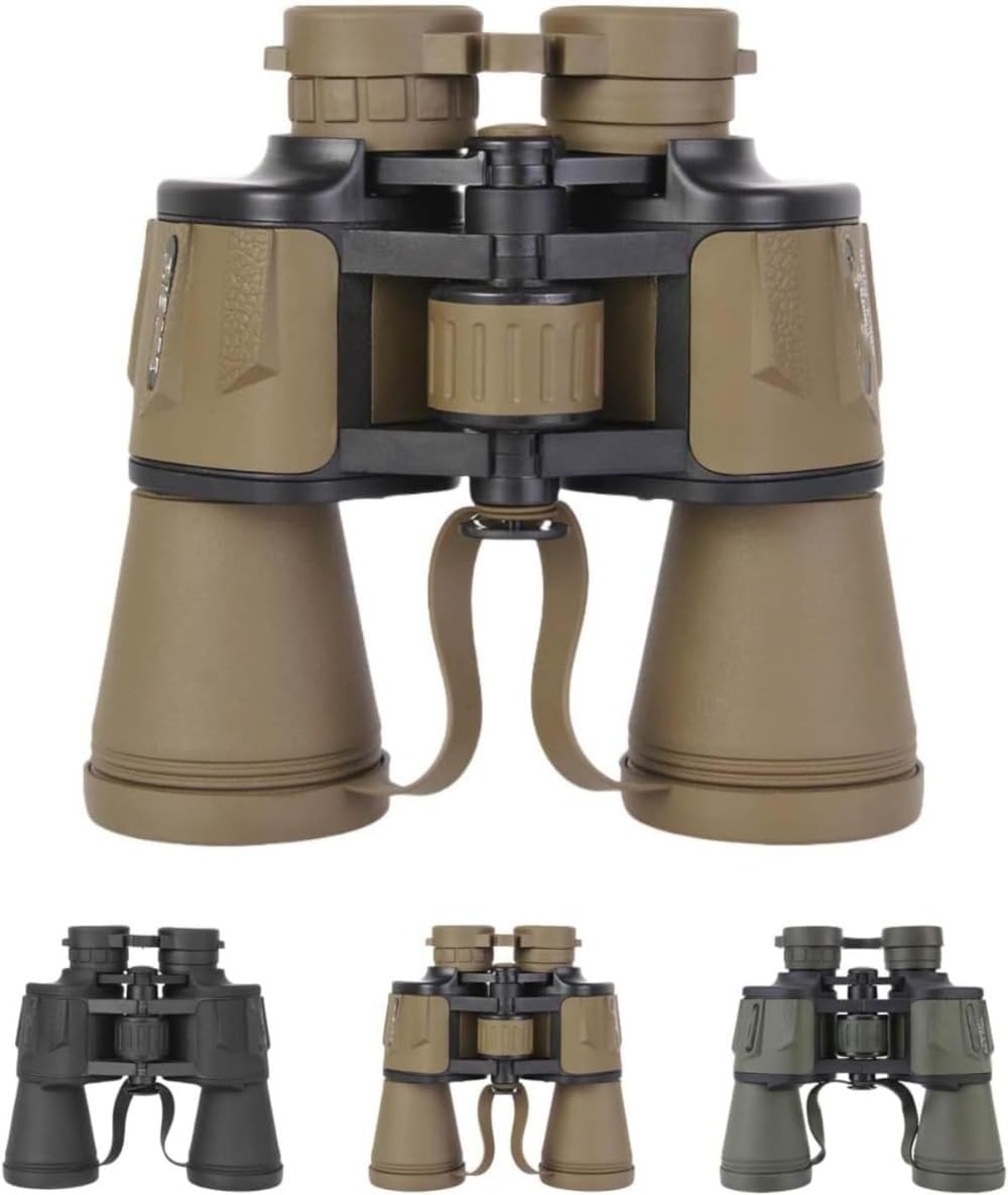 強力な軍用双眼鏡 高出力双眼鏡 望遠鏡 低光夜 ビジョン 狩猟望遠鏡 アウトドアキャンプ (グリーン)