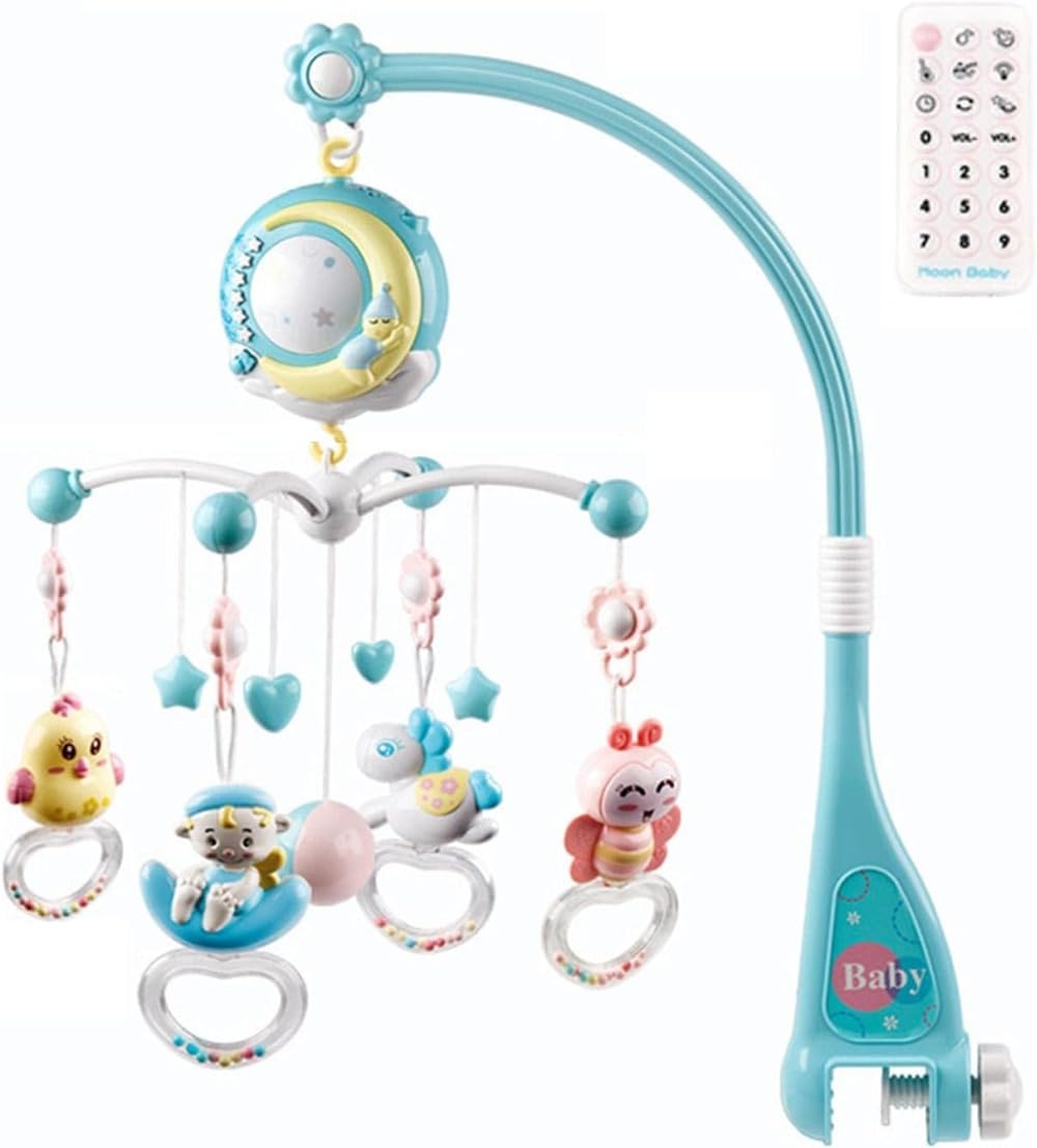 ベッドメリー オルゴール モビールベッドメリー オルゴール 自動 回転 スタンド 床置き 音楽 投影 リモ..