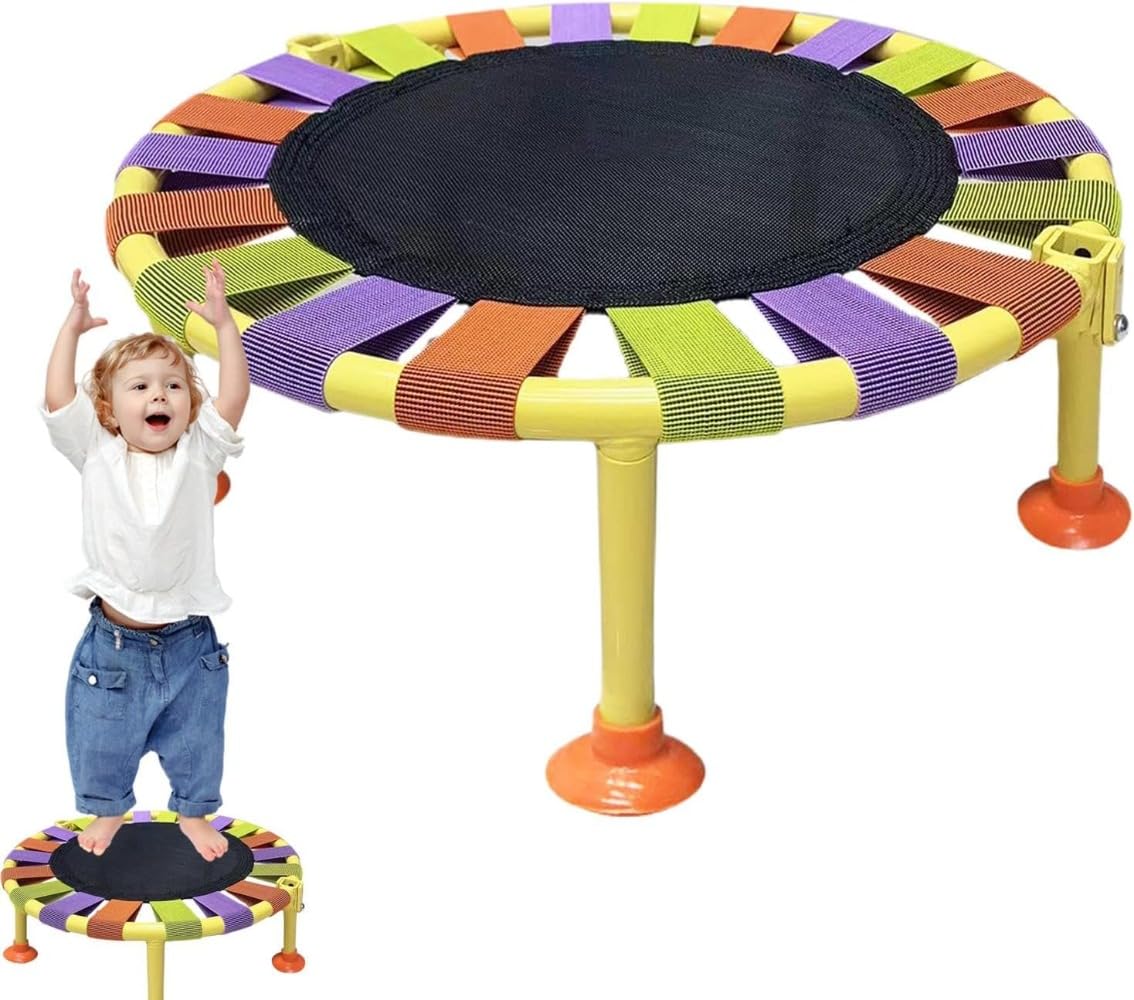 ミニトランポリン 小型 屋内/屋外用 子供用 折りたたみ式トランポリン 静音設計 高弾力 トレーニング ..