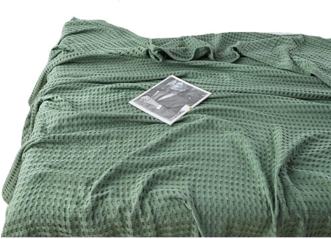 ワッフルケット タオルケットシングル 冷房対策 ブランケット 毛布 寝具 ワッフル織 カバー ケット (イ..