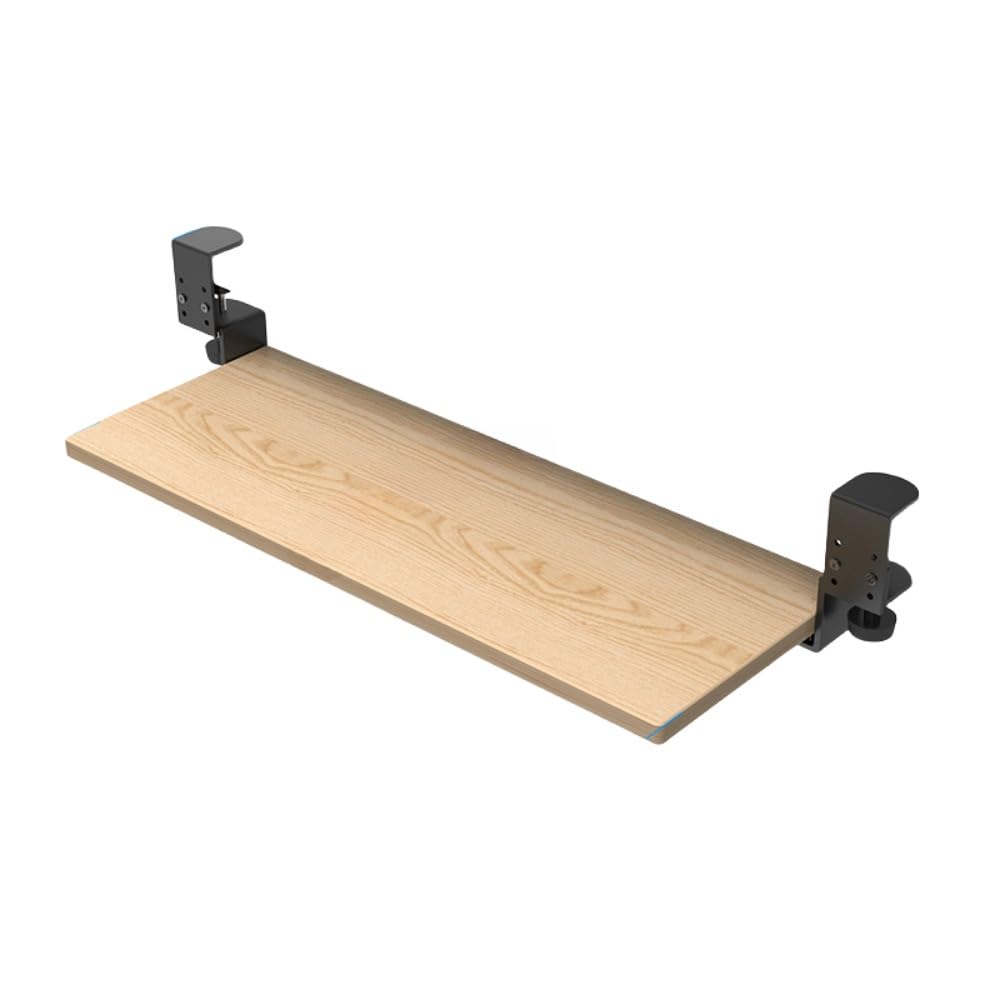 キーボードトレイ、取り外し可能なキーボードスライダー、組み立て簡単 (55*24cm,ホワイトメープル)