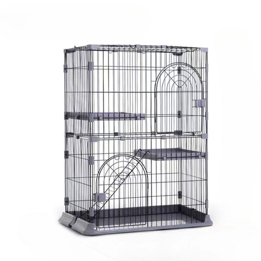 猫キャリー 猫ケージ ペットケージ 折りたたみ ドア付き ワイドドア 多頭飼い 脱走防止 キャットハウス..