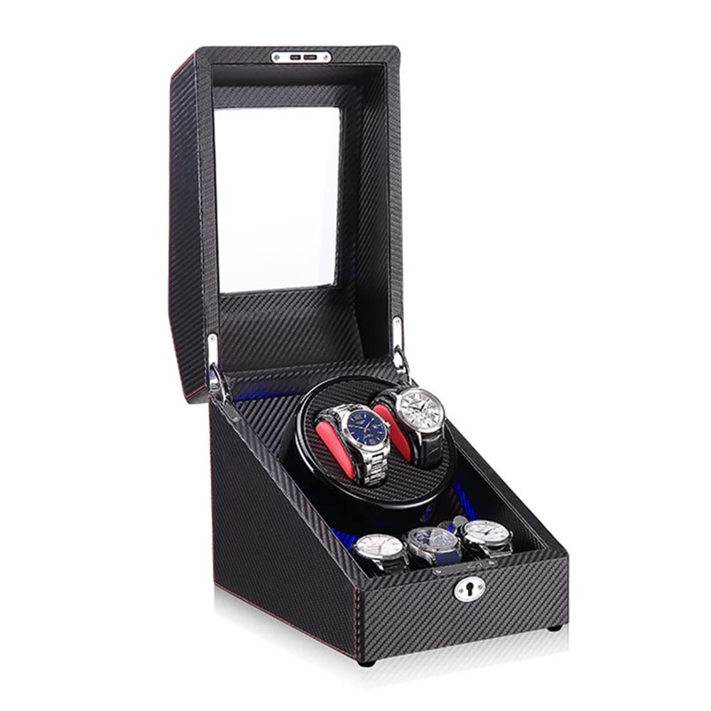 ワインディングマシーン 2本巻き3本収納 腕時計自動巻き上げ機 ウォッチワインダー 高級時計ケース 自..