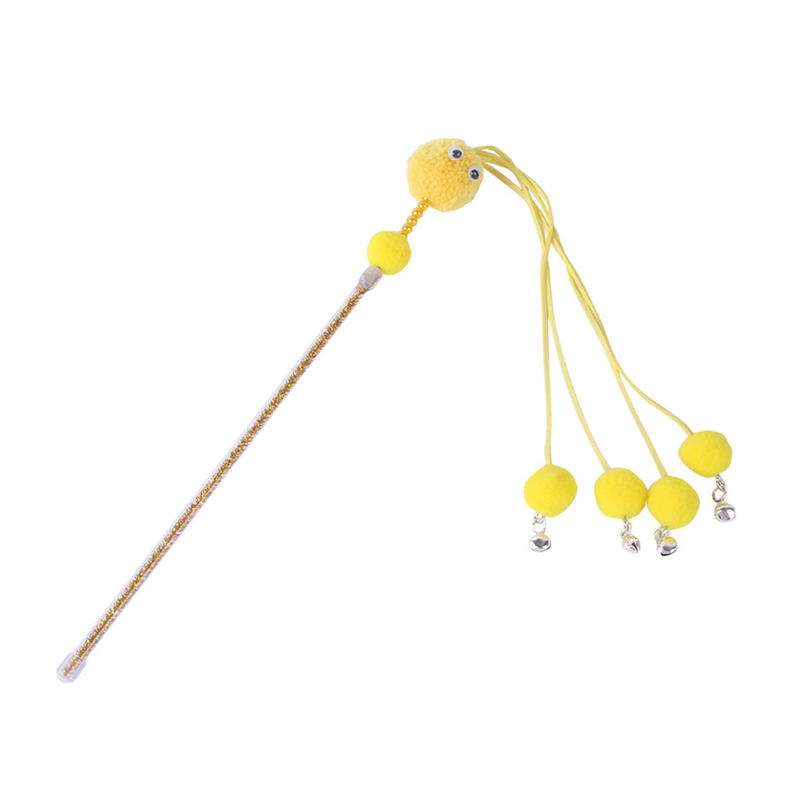 猫じゃらし ペットのおもちゃ猫ベル猫スティック毛玉いじめ猫ポール面白い猫スティック屋内と屋外の運..