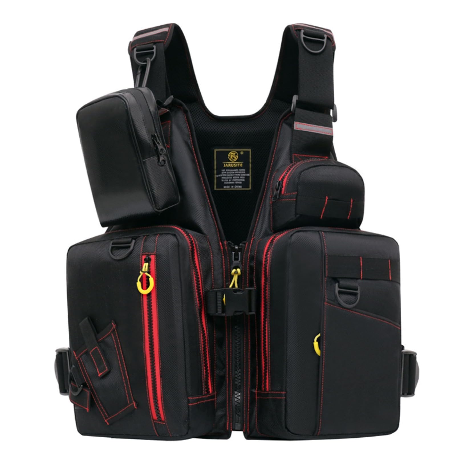 フィッシングベスト ライフジャケット 通気性よく 高い浮力材 軽量 収納力 調節可能 110kg 多ポケット ..