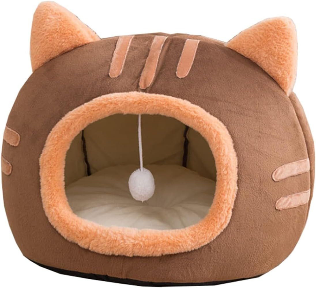 猫 ハウス ベッド ペット用寝袋 ドーム型 キャットハウス 小型犬 猫用 犬猫兼用 暖かい ふわふわ 折り..