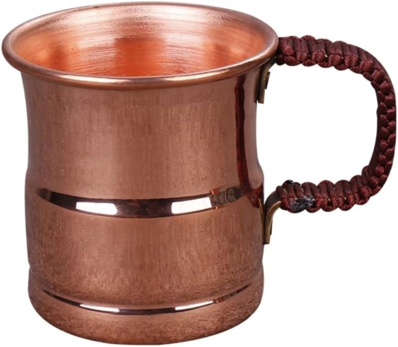 純粋な銅のマグカップ、厚い銅のティーカップ耐熱性銅食器アクセサリー飲料ビール水アイスコーヒー飲み物純銅茶碗銅カップ純銅マグカップ耐熱性多機能飲料ビール水アイスコーヒー飲み物 (400ml)