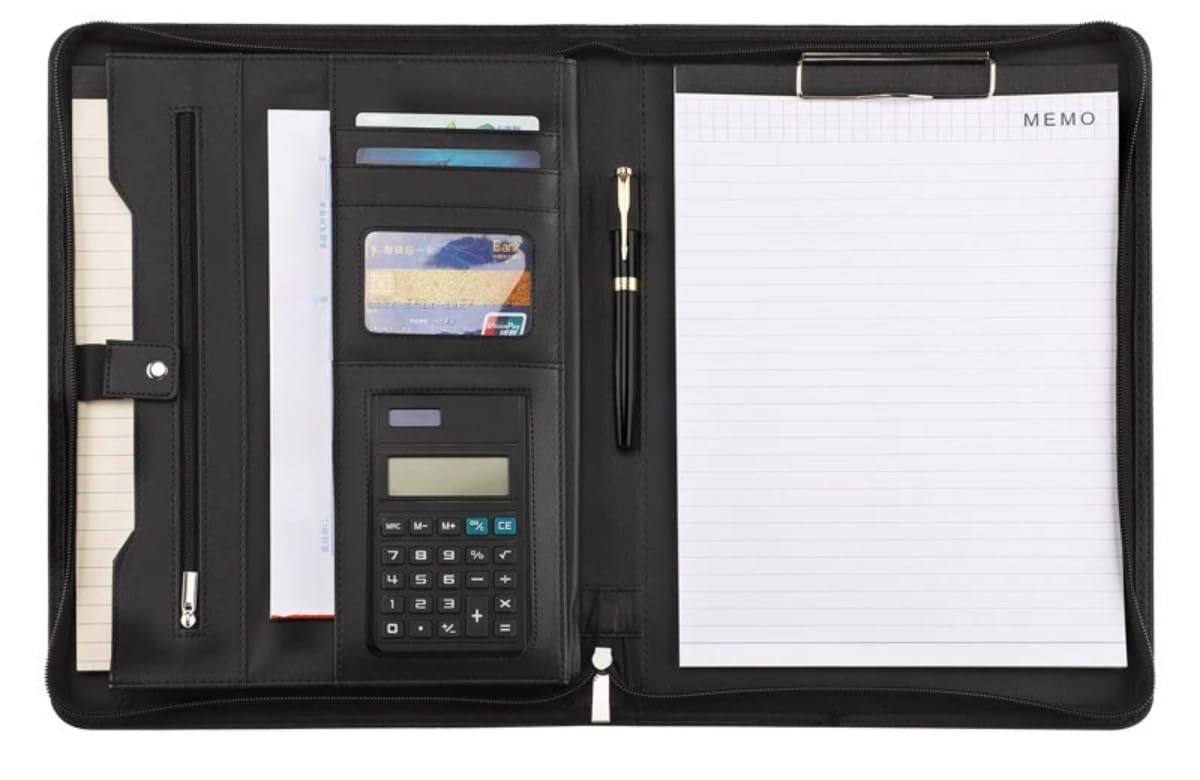 システム手帳 高級PUレザー カバー A4 多機能 ビジネス手帳 メモ帳リングノート ルーズリーフ バインダ..