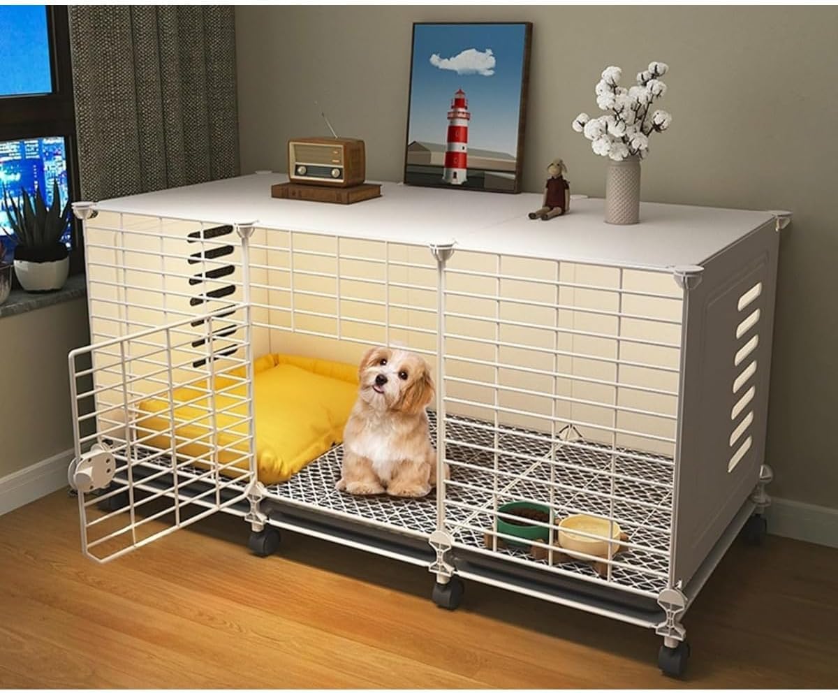 犬ケージ ペットサークル ベーシック ペットケージ ペットハウス トレイ付きでお手入れ簡単 大容量 簡..