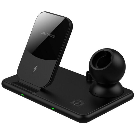 4in1 ワイヤレス 充電ステーション スマートフォン スマートウォッチ イヤホン Qi スマホ 充電器 チー 縦置き 横置き対応 4in1 ワイヤレス 充電ステーション スマートフォン スマートウォッチ イヤホン Qi スマホ 充電器 チー 縦置き 横置き対応