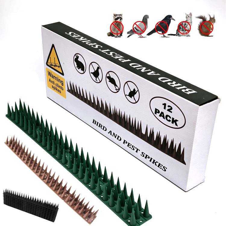 【！】鳥避け 鳩よけ 2個セット 害獣よけ とげマット プラスチック防護柵 44*4.5*3.7cm 高さ3.7cm 自由カット フェンススパイク ペット忌避フェンス 鳥よけ 猫よけ 蛇よけ 鼠よけ 鳩よけ カラスよけ 鳥害対策 動物撃退器 庭 ガーデニング 園芸 菜園 天丼 屋根
