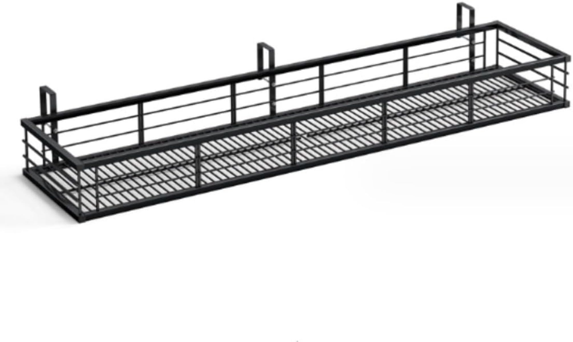 植物容器 バルコニー ハンギングプランター ブラケット 手すりプランター 屋外プランター テラス手すりプランターボックス 屋外ハンガーブラケット 屋内窓辺 棚 多肉植物 手すりプランター (80,ブラック)