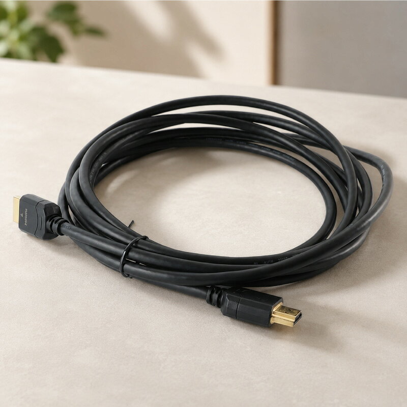 スクランブルのノーブランド ケーブル HDMI 3m Premium 18Gbps伝送 4K 60P ブラック｜アングル3