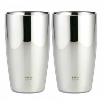 磨き屋シンジケート　2重ビアタンブラー　370ml　2pcs YJ1193　金属加工の街「新潟県燕市」の職人の技術で磨かれたタンブラー!!