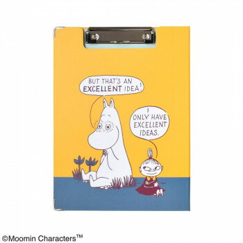樂天商城 - MOOMIN ムーミン クリップボード (左閉じ) イエロー ST-ZM0162　見られたくない用紙を伏せておくことができます