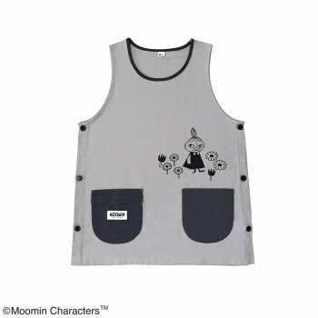 Rakuten - MOOMIN ムーミン エプロン(両開きタイプ) グレー ST-IM0063　ショート丈で動きやすい!